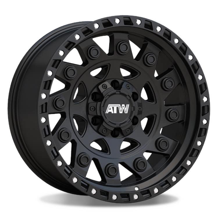 ATW Off-Road CONGO 20x10 SATIN BLACK / STAINLESS STEEL POINTS