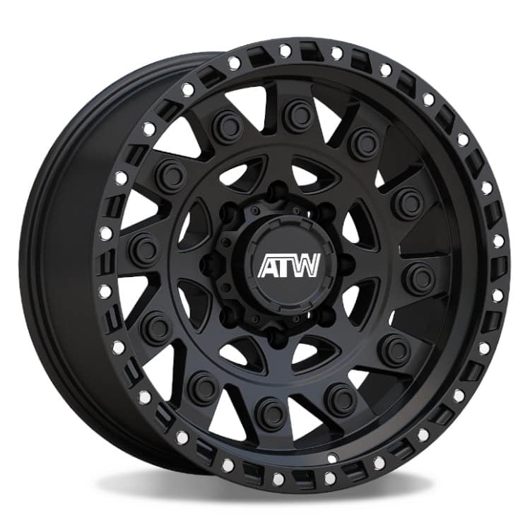 ATW Off-Road CONGO 20x10 SATIN BLACK / STAINLESS STEEL POINTS