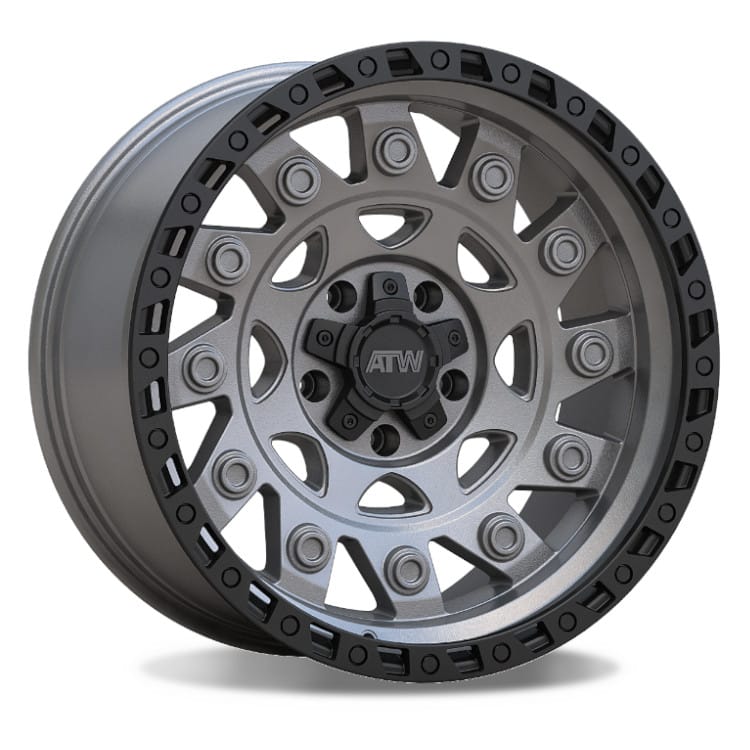 ATW Off-Road CONGO 20x10 SATIN GUNMETAL / BLACK LIP