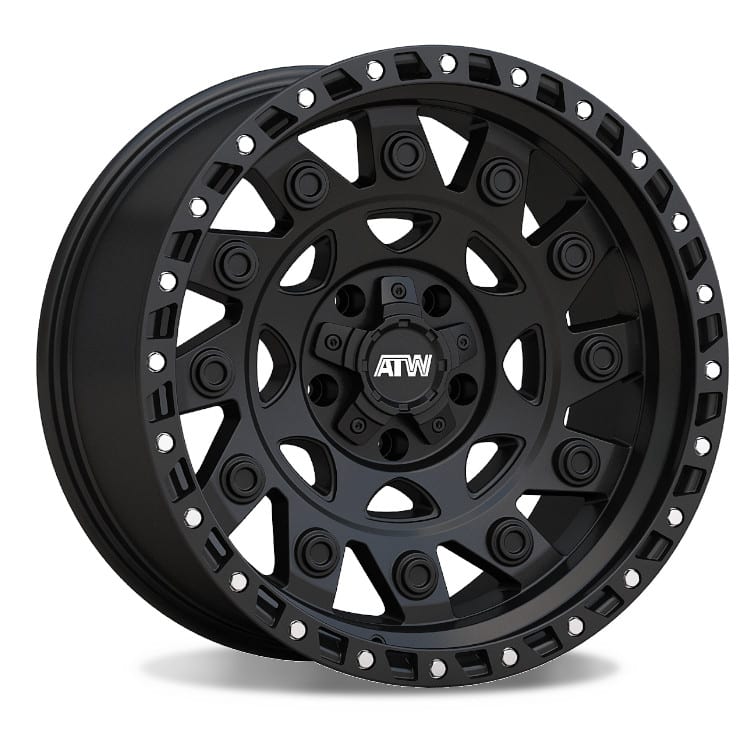 ATW Off-Road CONGO 20x10 SATIN BLACK / STAINLESS STEEL POINTS