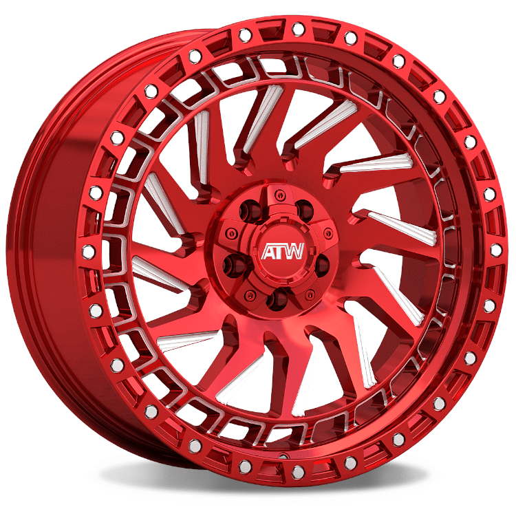 ATW Off-Road CULEBRA 20x10 CANDY RED / MILLED SPOKES / STAINLESS STEEL POINTS