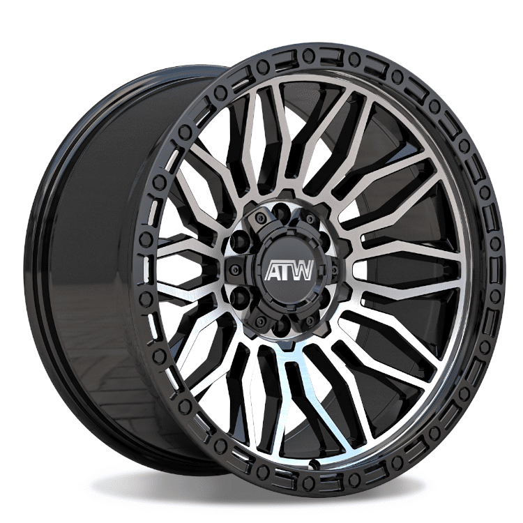 ATW Off-Road NILE 20x10 MACHINED FACE / GLOSS BLACK / BLACK LIP