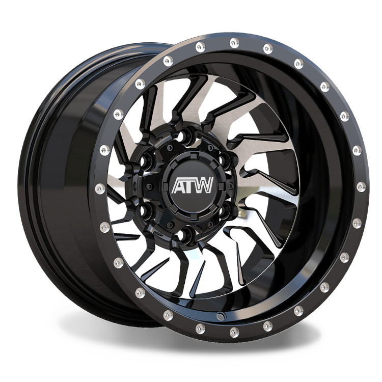 ATW Off-Road CULEBRA 15x10 GLOSS BLACK / LIP BLACK / MILLDING DOTS
