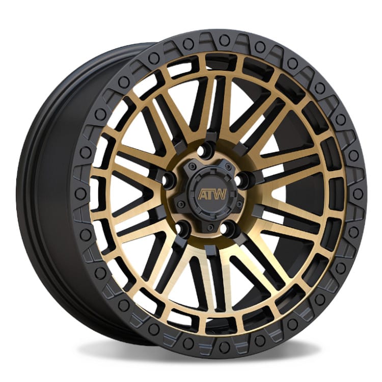 ATW Off-Road YUKON 17x8 SATIN BLACK / POLISHED BRONZE