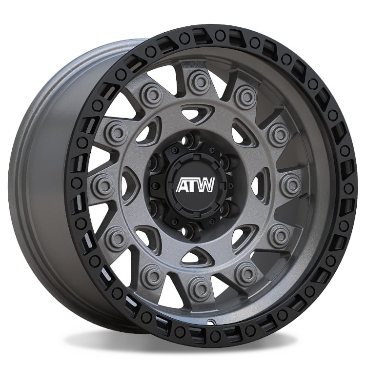 ATW Off-Road CONGO 17x9 SATIN GUNMETAL / BLACK LIP