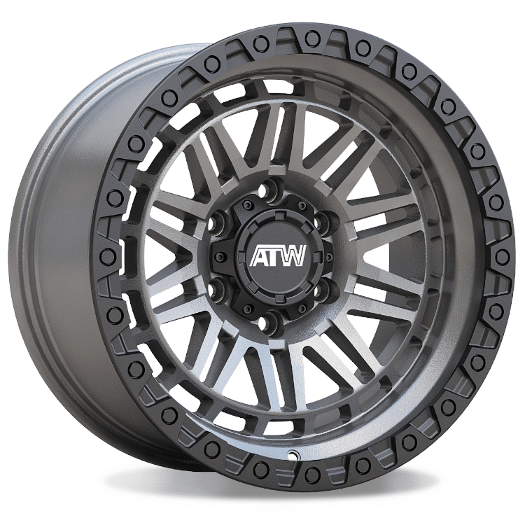 ATW Off-Road YUKON 20x9 SATIN GUNMETAL / BLACK LIP