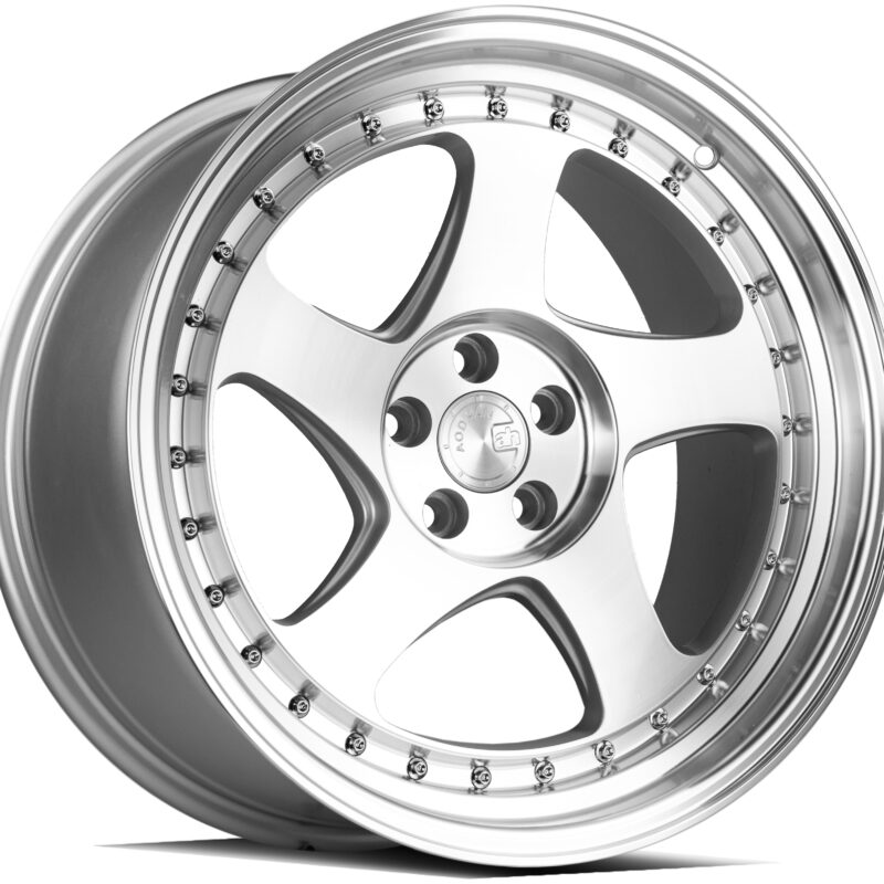 AH01 - 18x9.5 - 5x100 - ET +35 - Silver w/Machined Face
